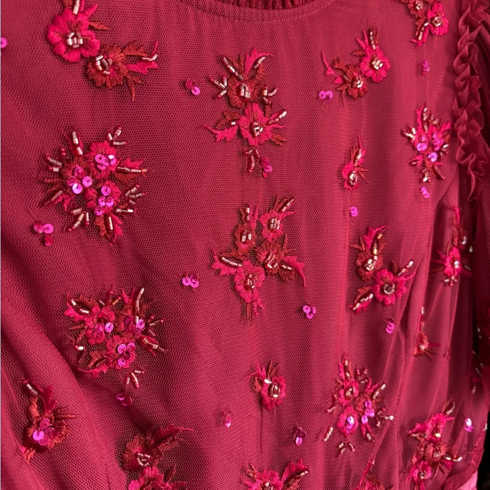 Ivy City Co Red Anastasia Dress Size Small - Picture 6 of 13